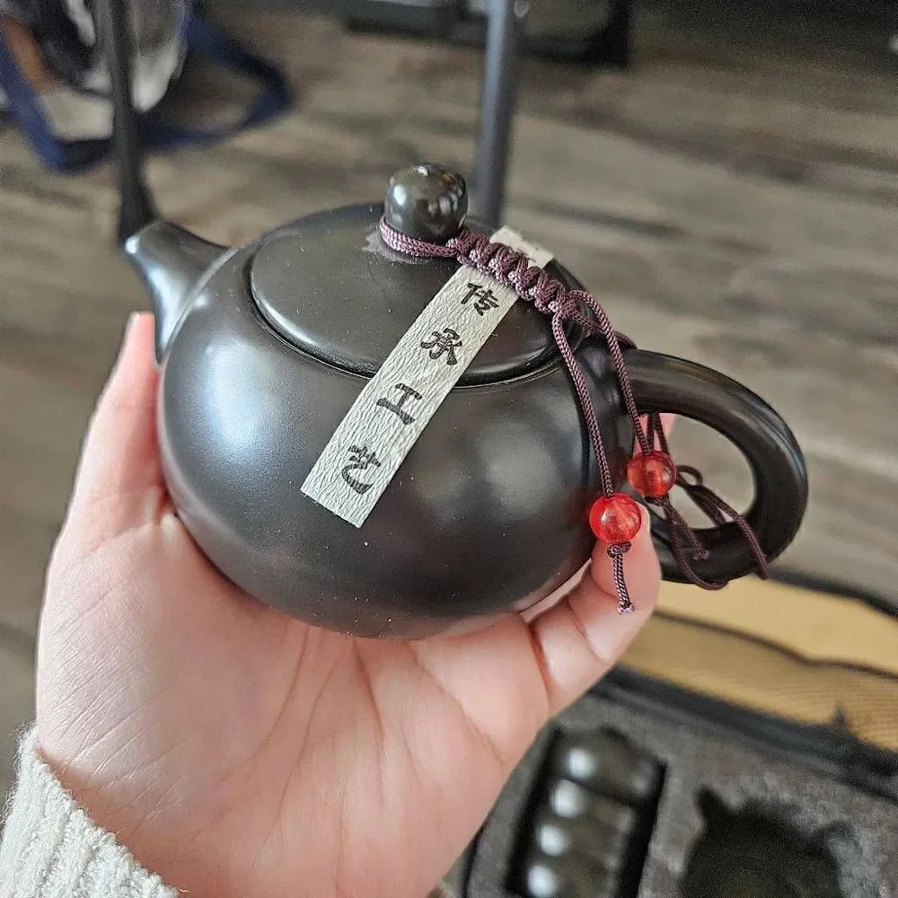NWOT Kung Fu Clay Tea Set with Travel Case